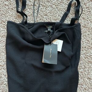Massimo Dutti Classic Black Strappy Top
